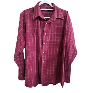 Men's Sedgefield Casual Button Down Long Sleeved Shirt Size Large